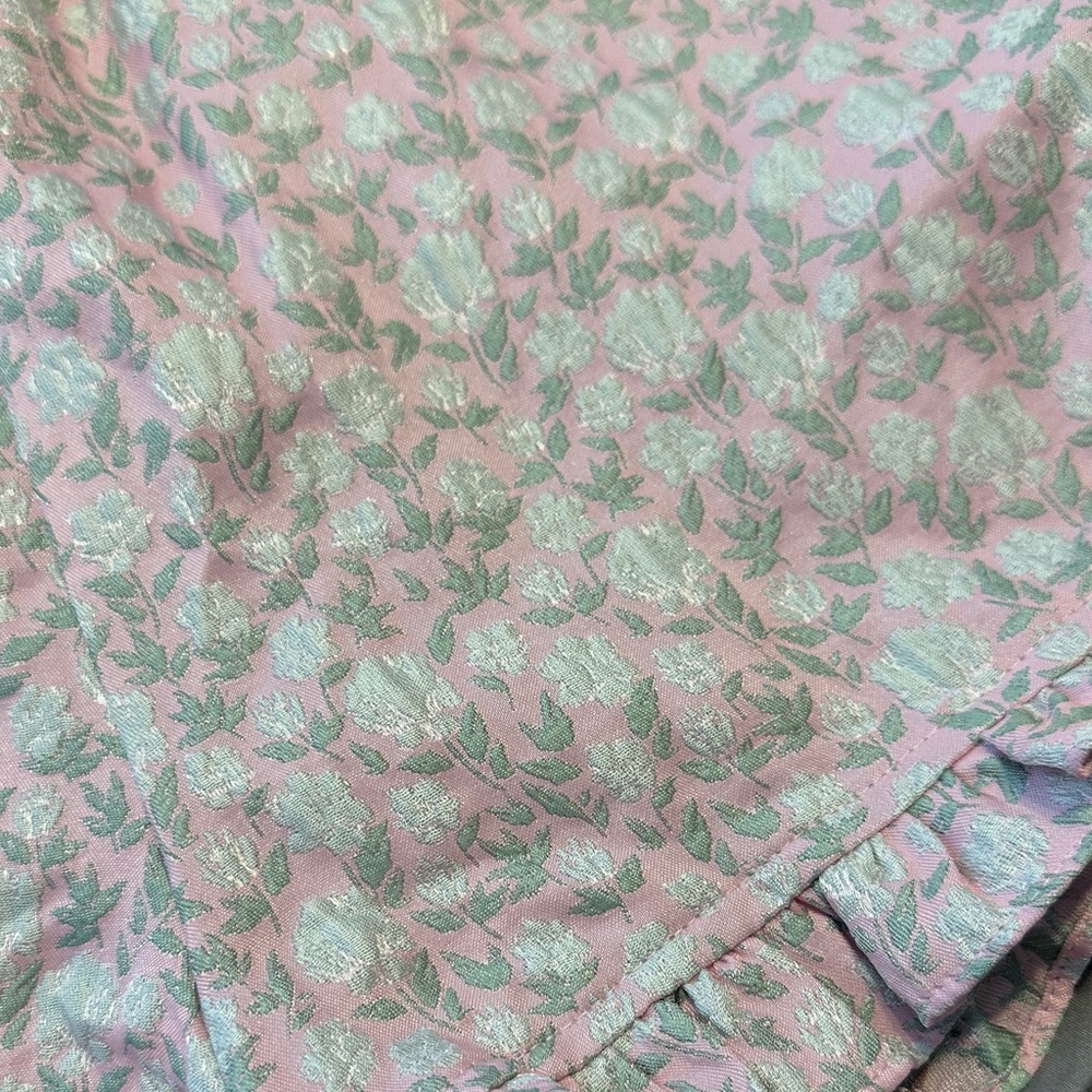 Pink Floral Two-Piece Ruffle Lounge Set - Picture 2 of 6